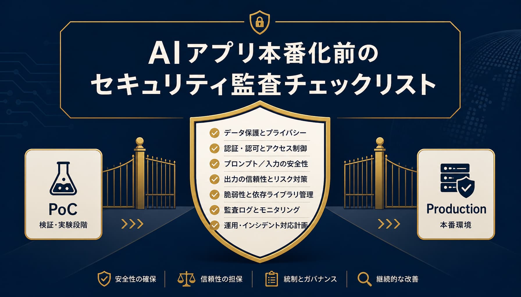 AIアプリ本番化前のセキュリティ監査チェックリスト 公開前に確認する7項目