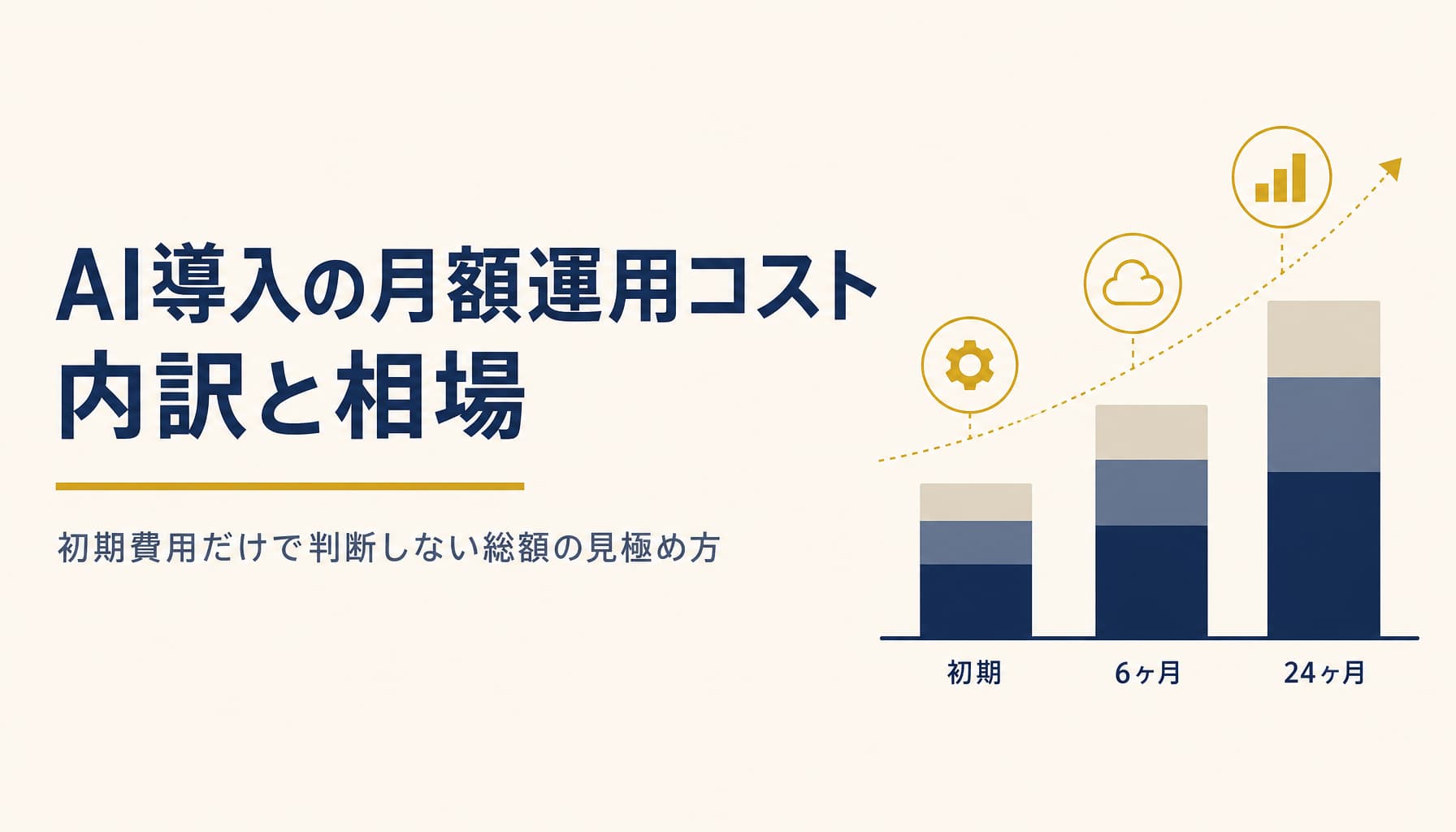 AI導入の月額運用コスト 内訳と相場 初期費用だけで判断しない総額の見極め方