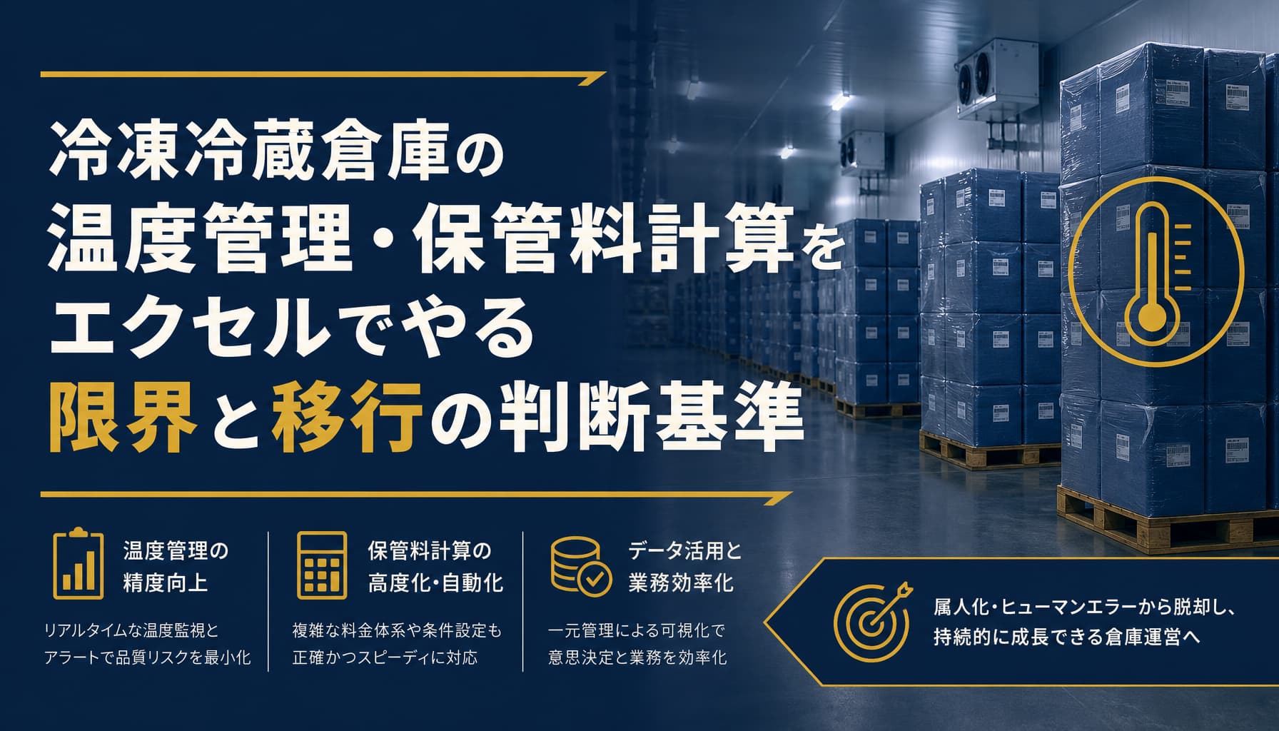 冷凍冷蔵倉庫の温度管理・保管料計算をエクセルでやる限界と移行の判断基準
