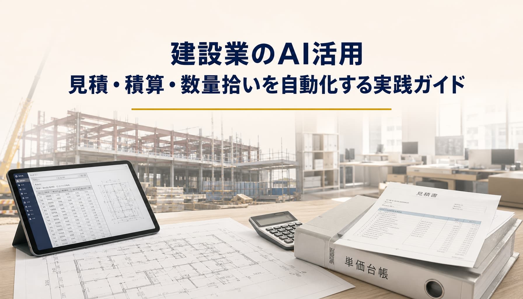 建設業の見積と積算をAIで効率化する実践ガイド 図面と数量拾いの自動化