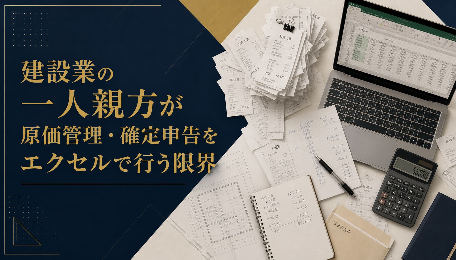 建設業の一人親方が原価管理・確定申告をエクセルで行う限界とどんぶり勘定脱却の実務