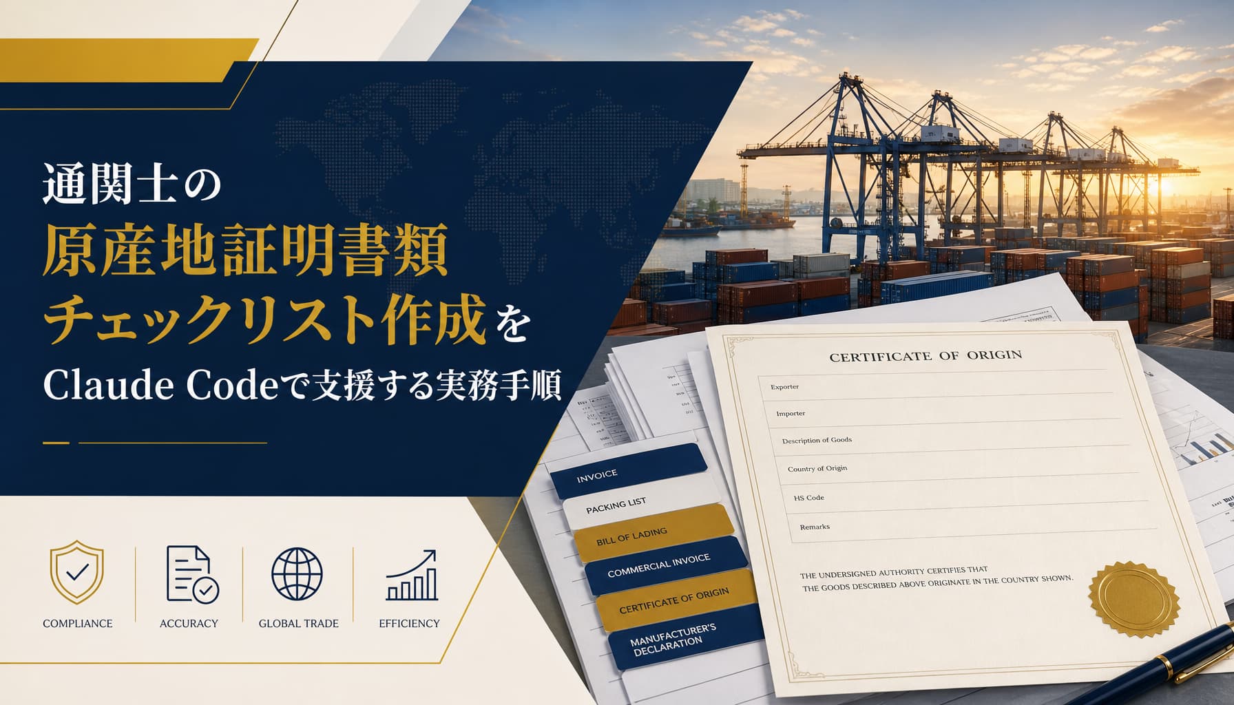 通関士の原産地証明書類チェックリスト作成をClaude Codeで支援する実務手順