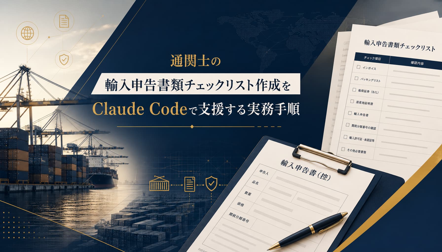 通関士の輸入申告書類チェックリスト作成をClaude Codeで支援する実務手順