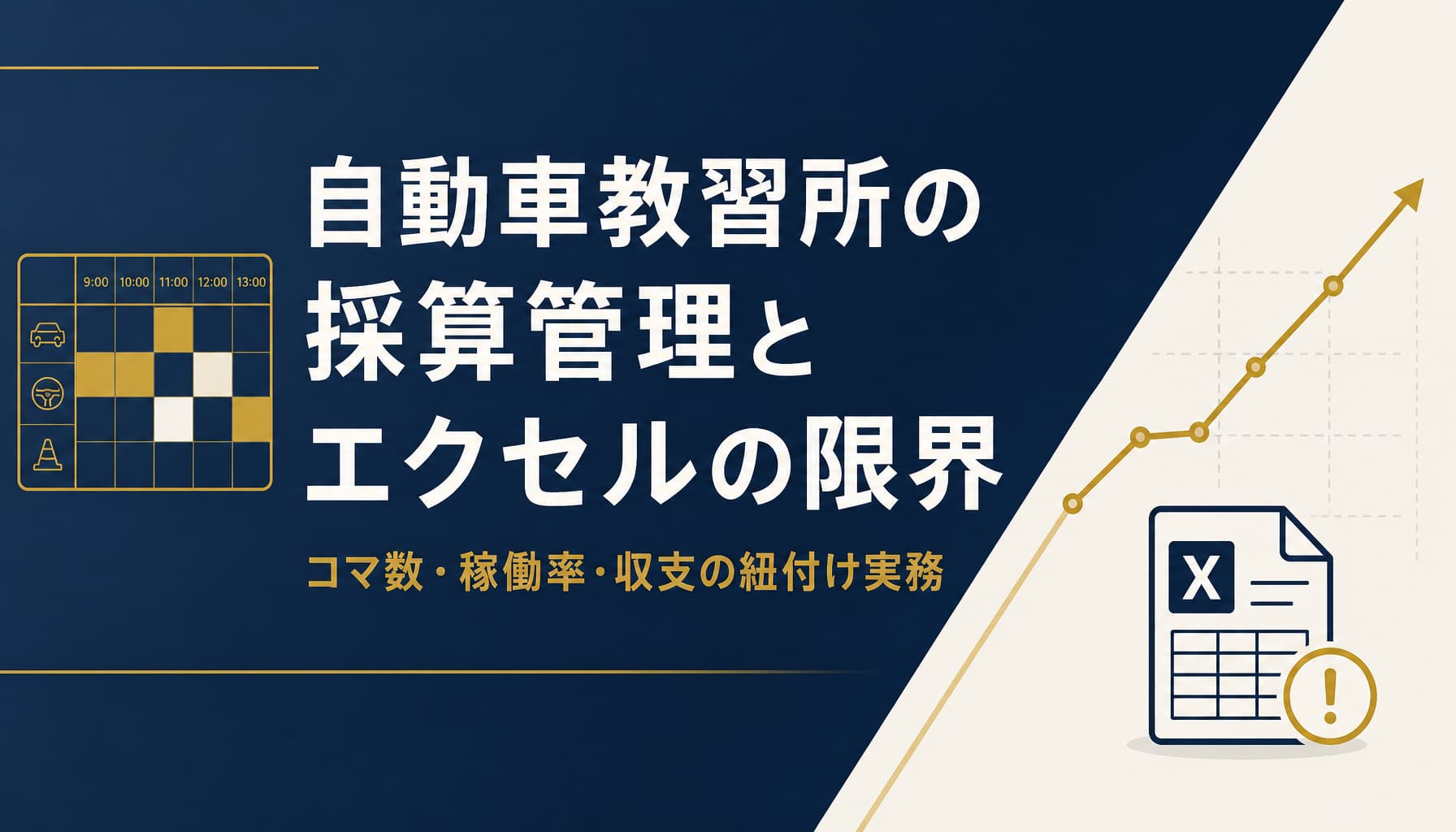 自動車教習所の採算管理をエクセルで行う実務とコマ数収支の限界