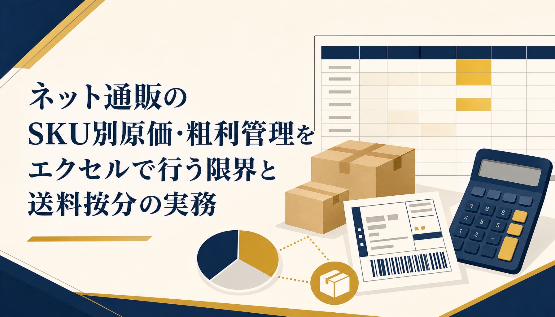 ネット通販のSKU別原価・粗利管理をエクセルで行う限界と送料按分の実務