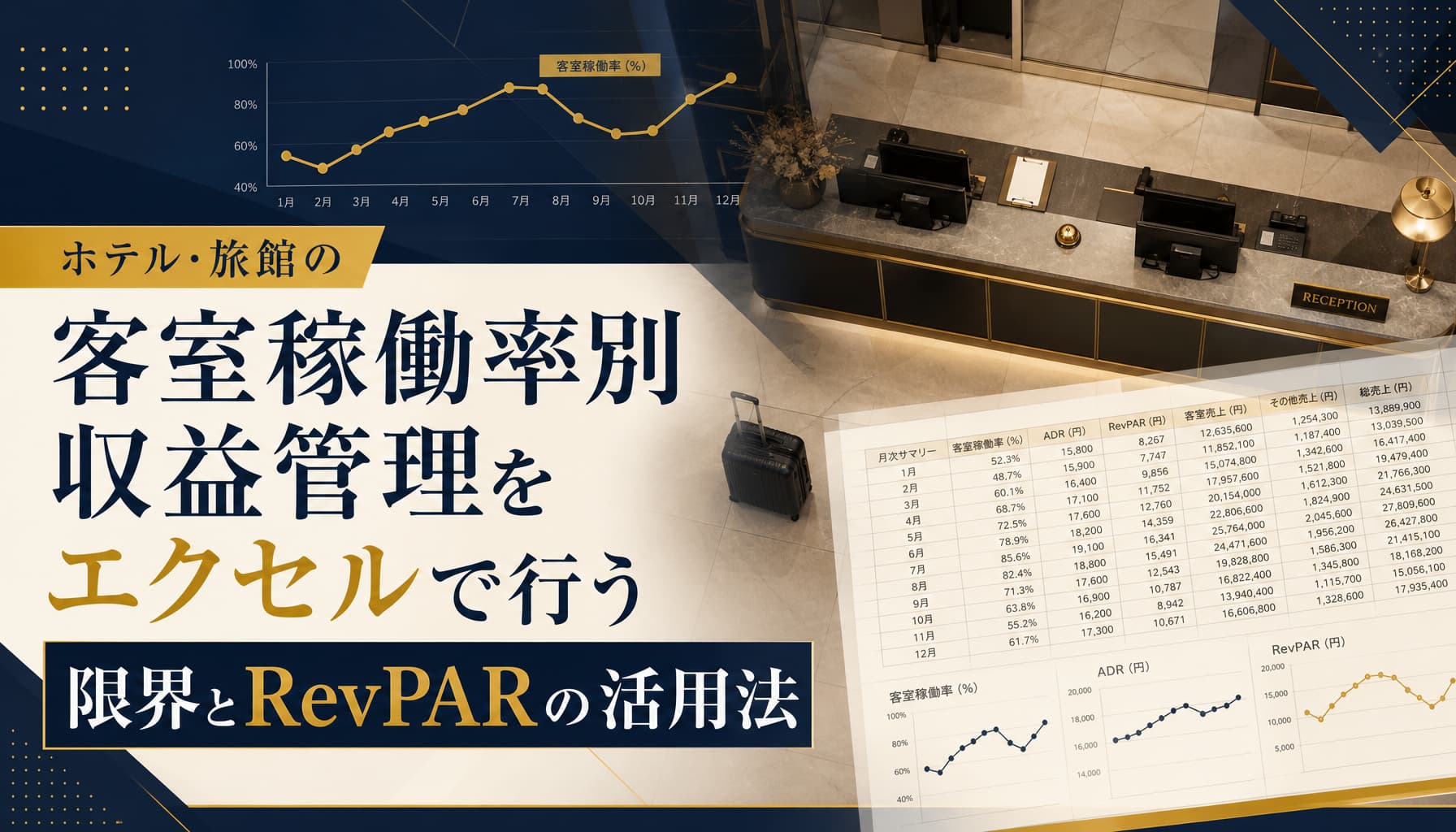 ホテル・旅館の客室稼働率別収益管理をエクセルで行う限界とRevPARの活用法