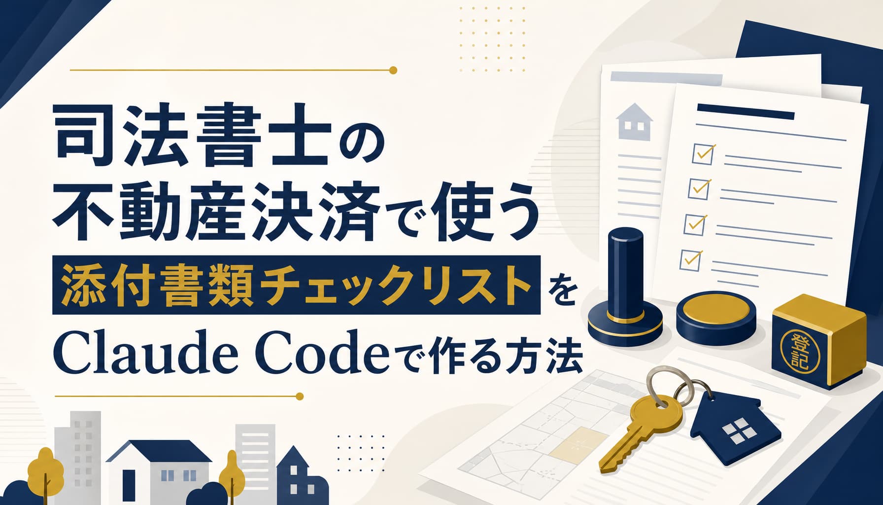 司法書士の不動産決済で使う添付書類チェックリストをClaude Codeで作る方法