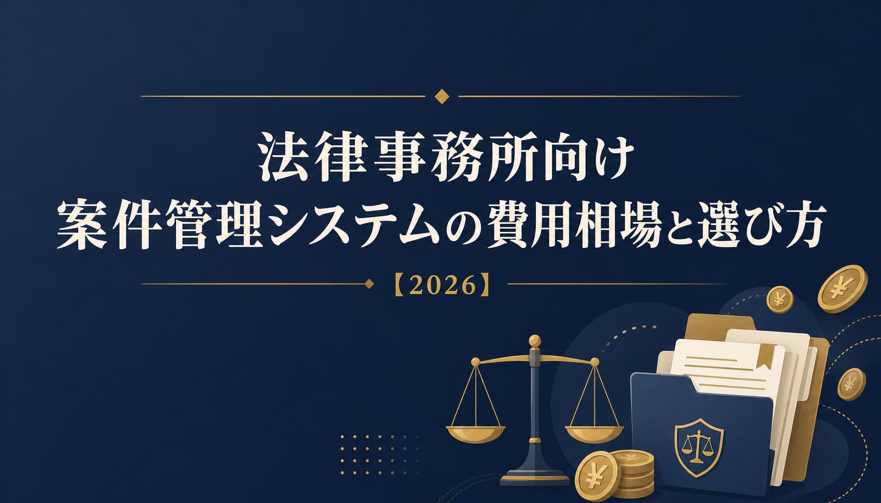 法律事務所向け案件管理システムの費用相場と選び方【2026】