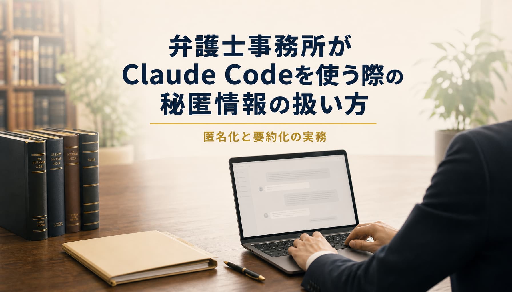 弁護士事務所がClaude Codeを使う際の秘匿情報の扱い方 匿名化と要約化の実務