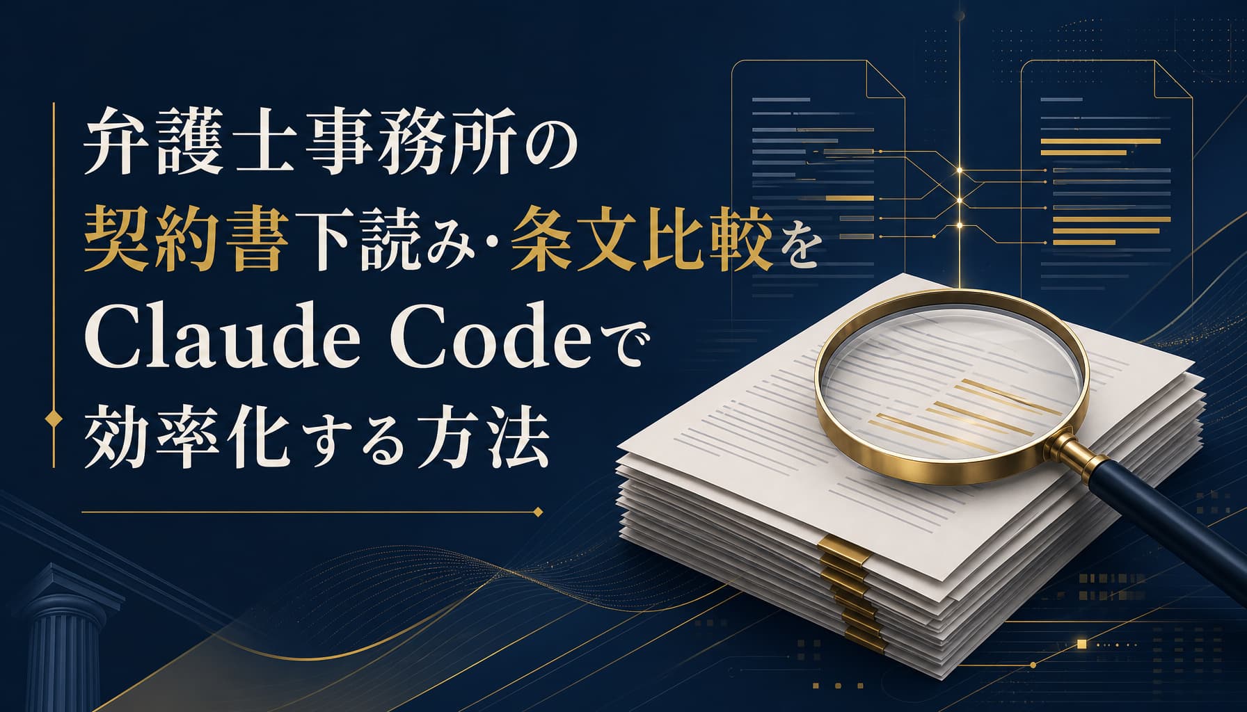 弁護士事務所の契約書下読み・条文比較をClaude Codeで効率化する方法