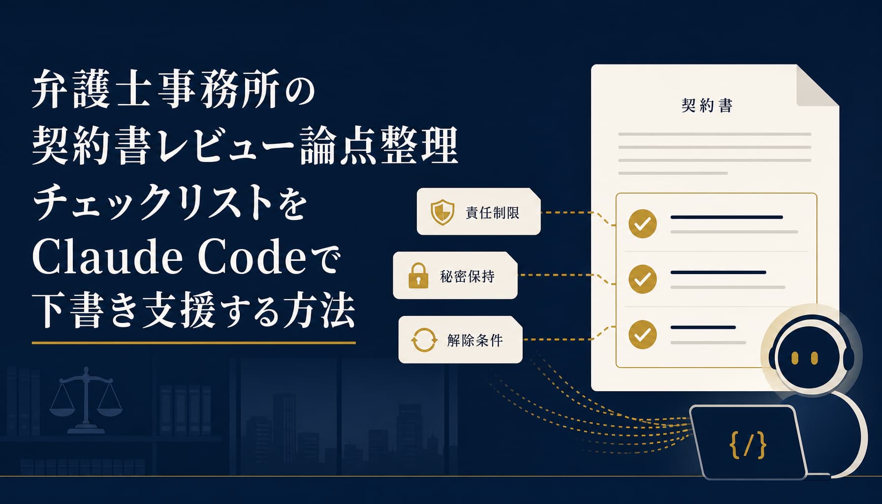 弁護士事務所の契約書レビュー論点整理チェックリストをClaude Codeで下書き支援する方法