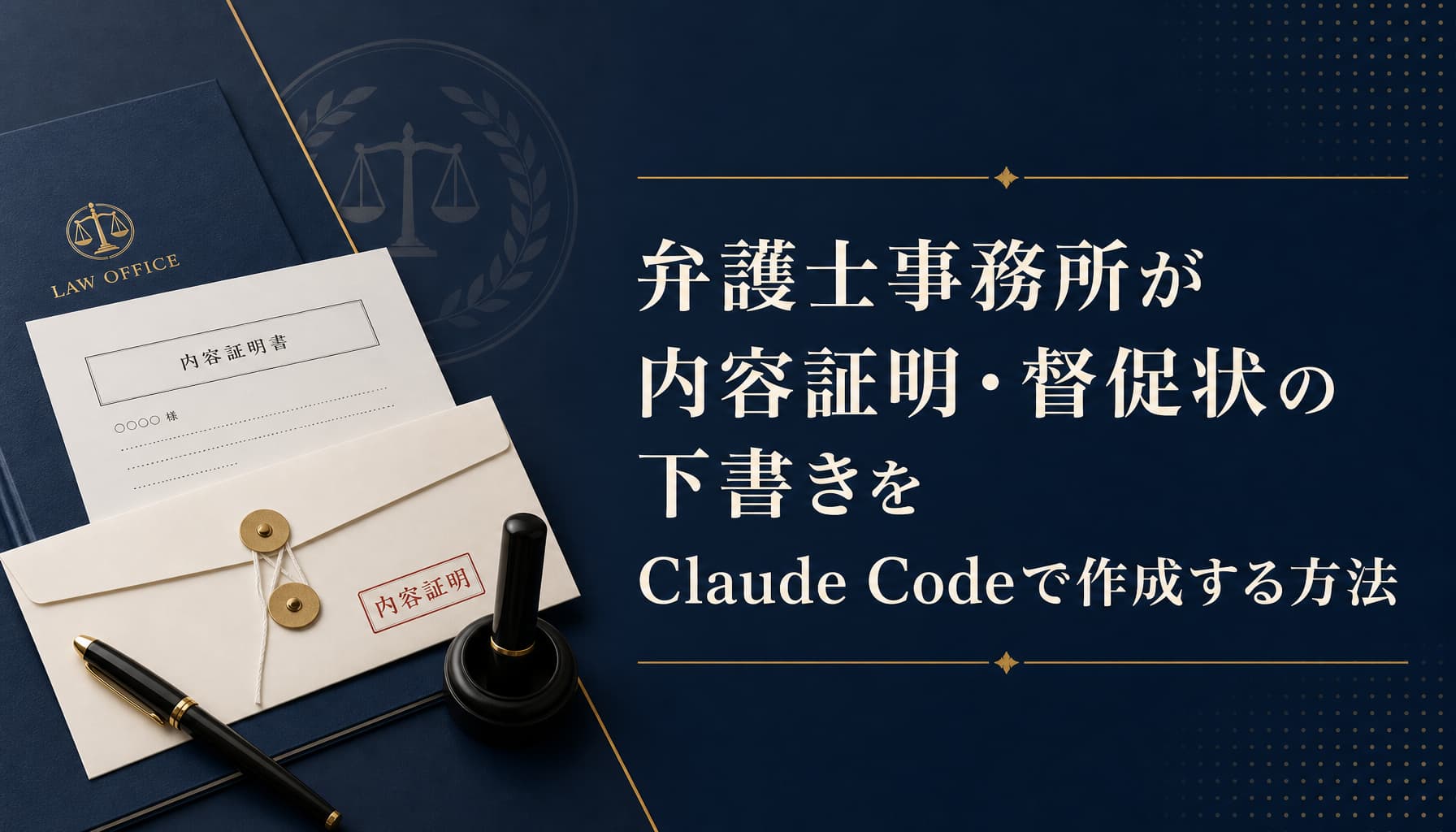 弁護士事務所が内容証明・督促状の下書きをClaude Codeで作成する方法