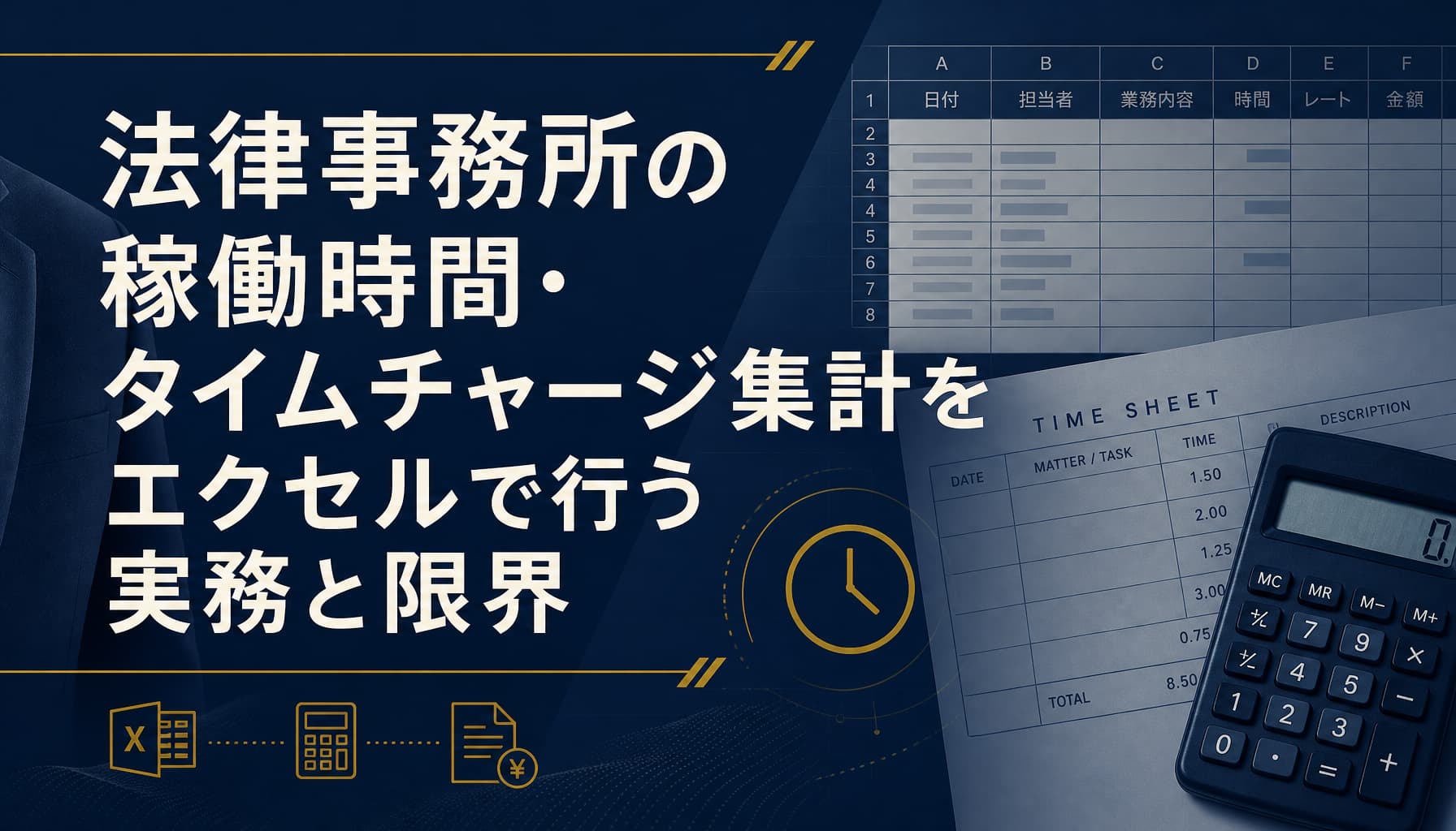 法律事務所の稼働時間・タイムチャージ集計をエクセルで行う実務と限界