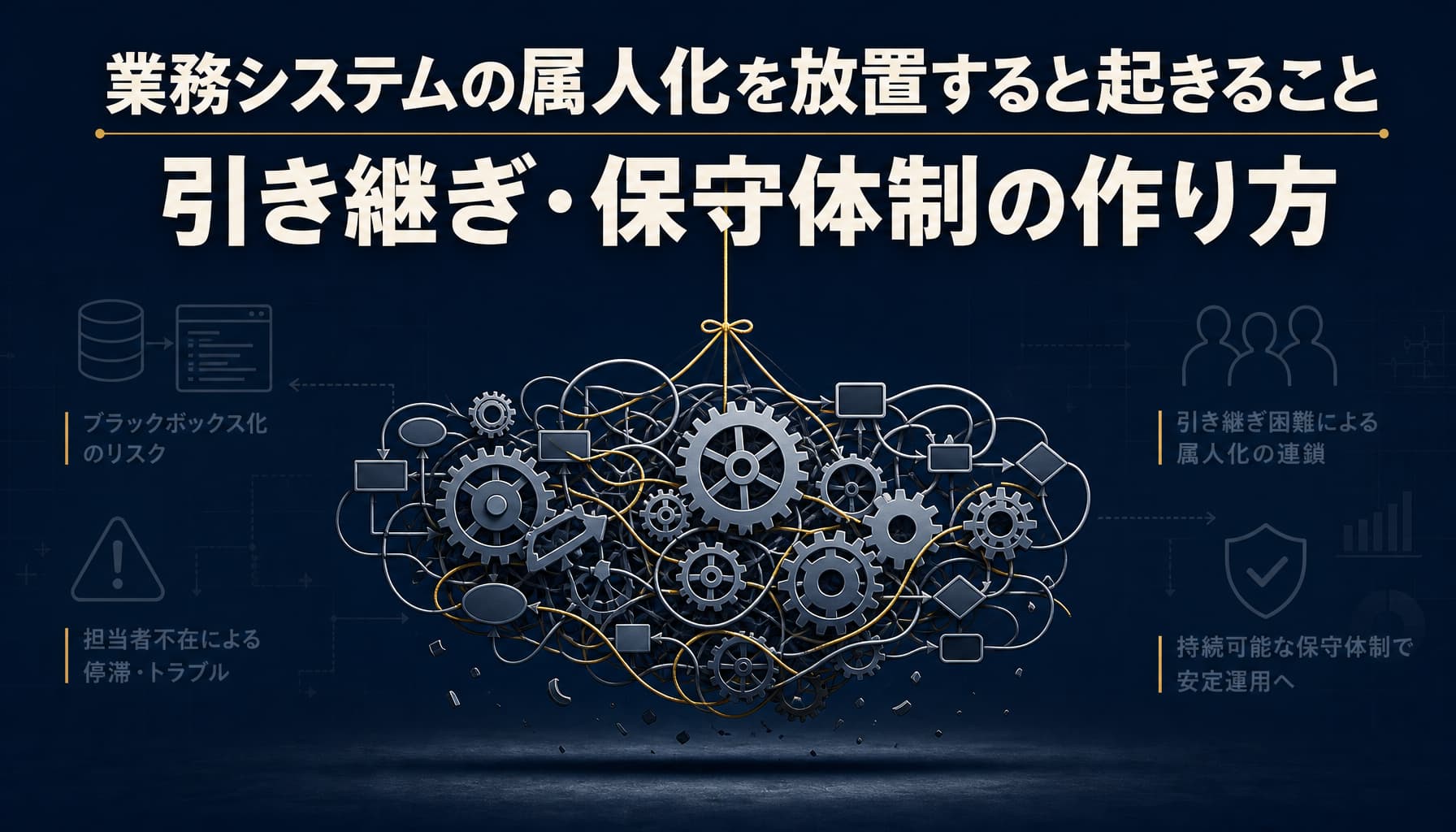 業務システムの属人化を放置すると起きること 引き継ぎ・保守体制の作り方