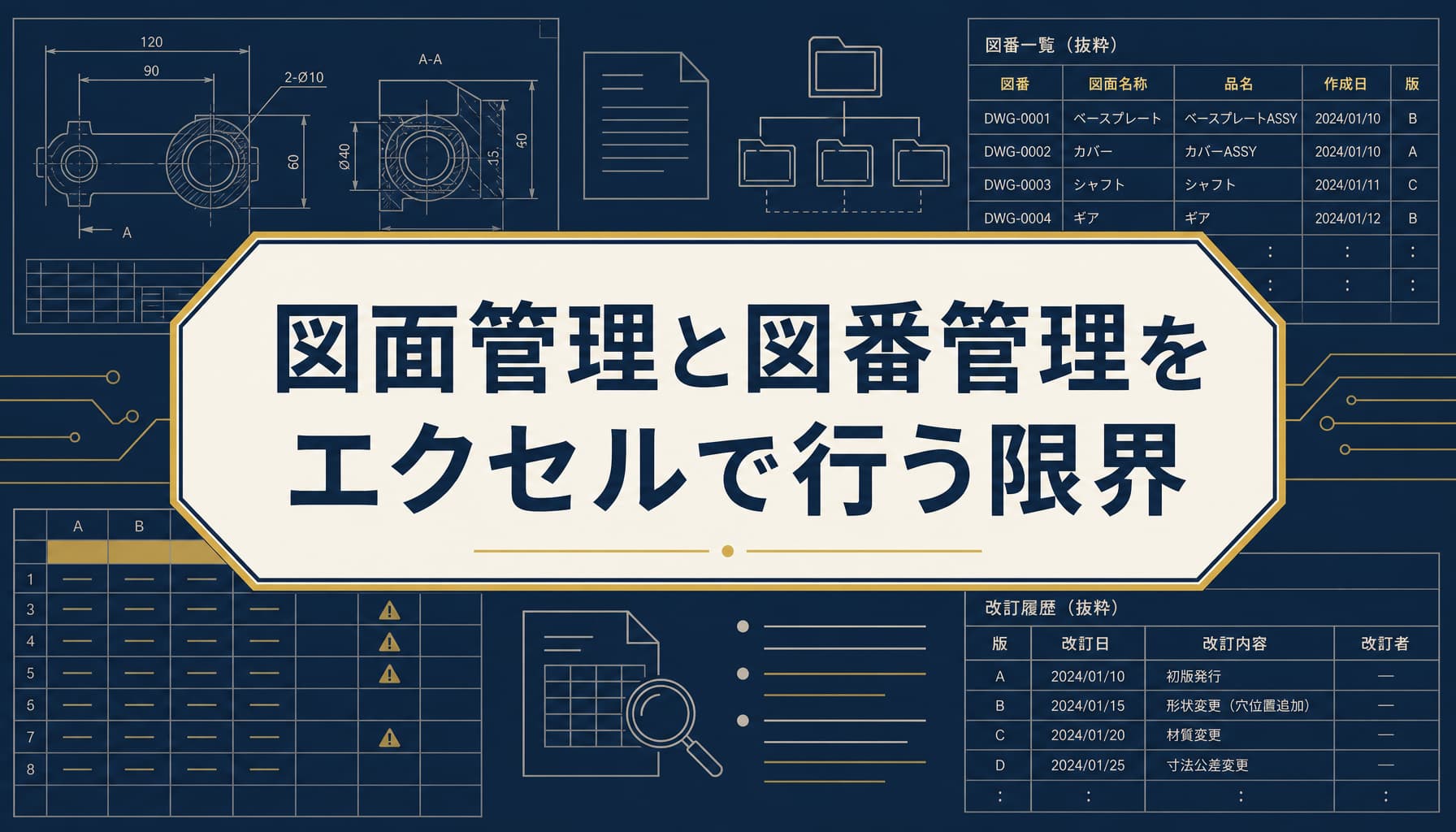図面管理と図番管理をエクセルで行う限界 版管理と検索性の実務