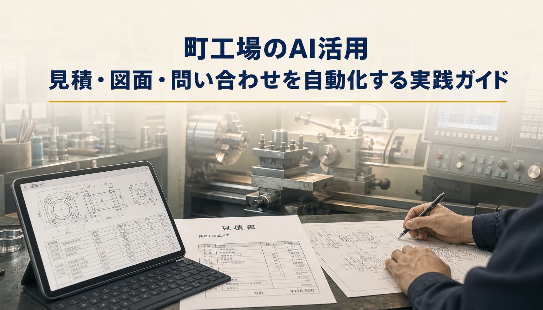 町工場・製造業のAI活用 見積と図面対応と一次問い合わせを自動化する実践ガイド