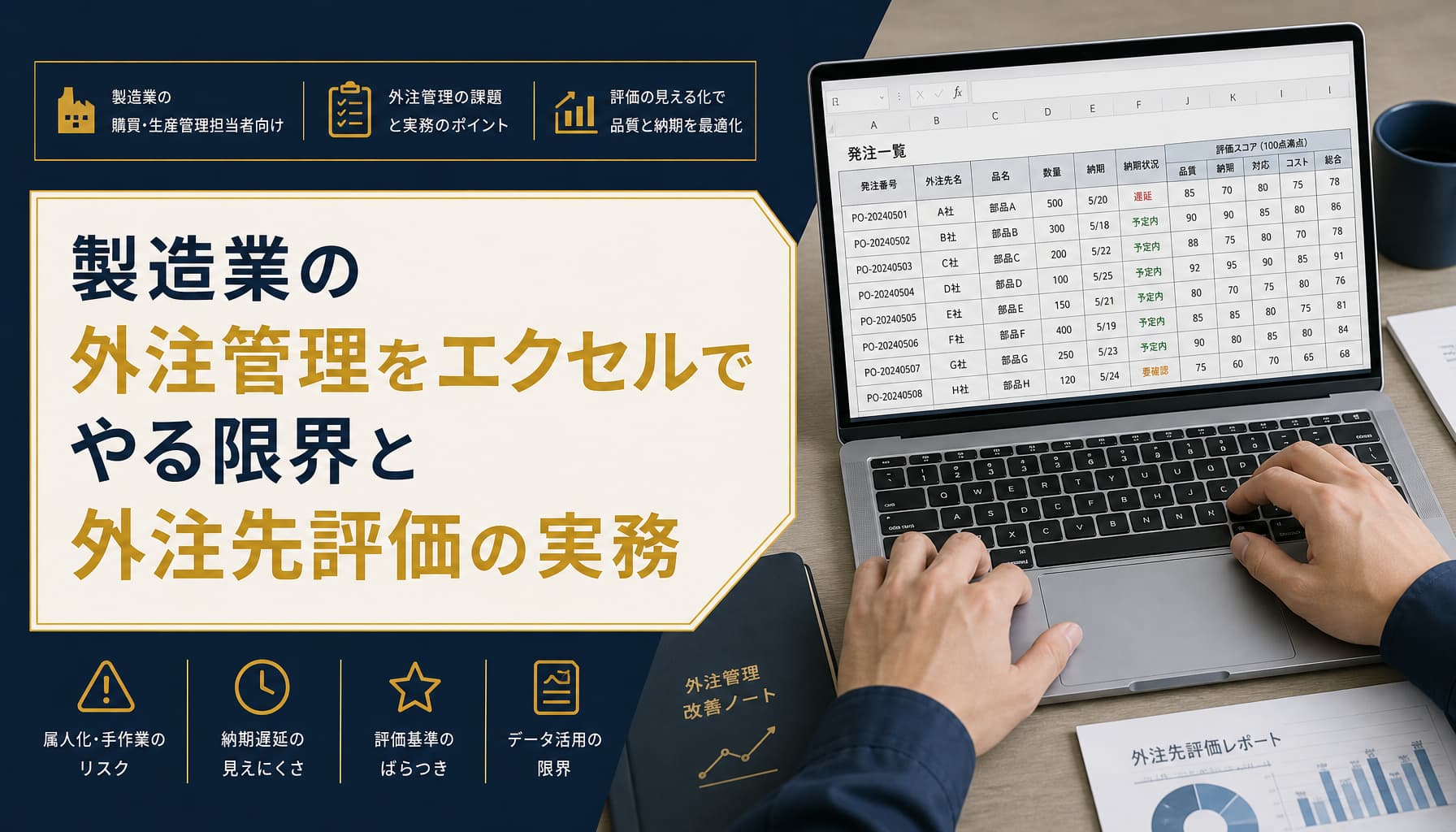 製造業の外注管理をエクセルで行う限界と外注先評価・納期管理の実務
