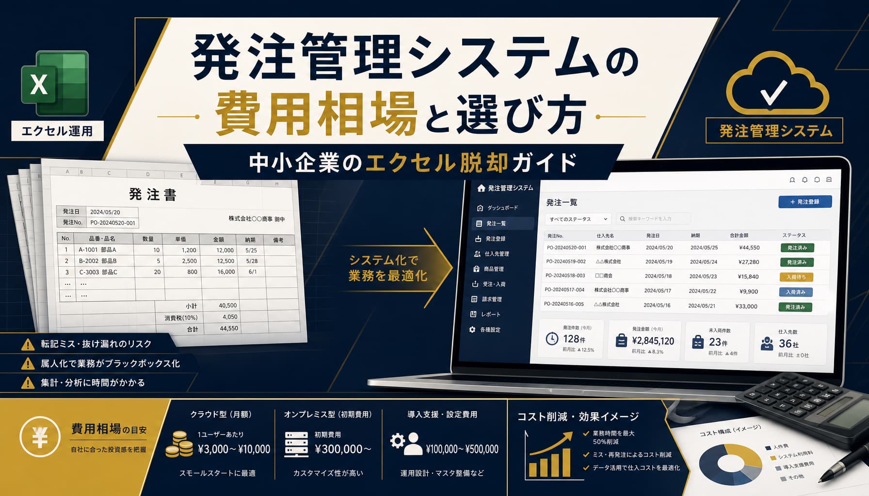発注管理システムの費用相場と選び方 中小企業のエクセル脱却ガイド