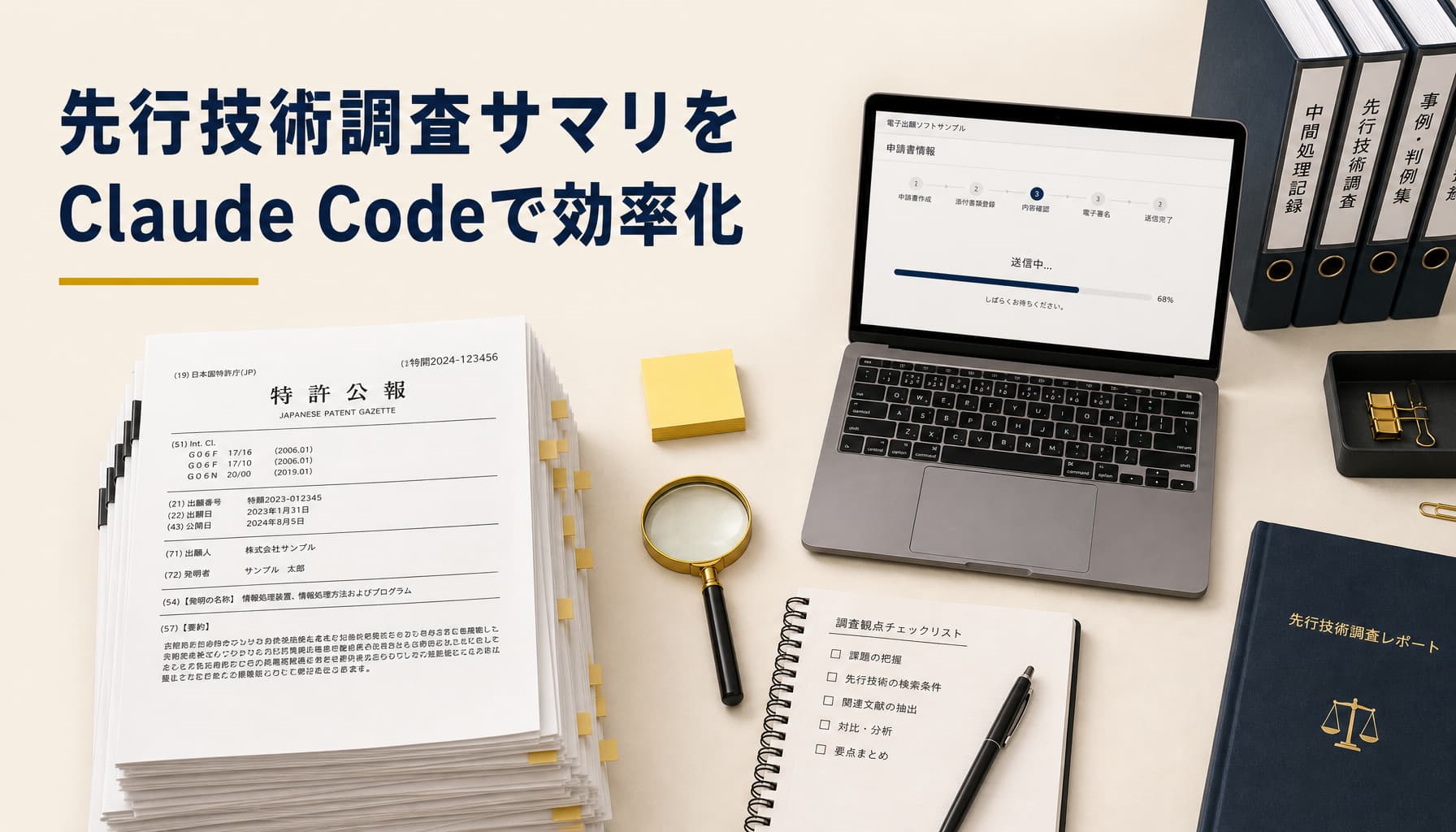 弁理士事務所の先行技術調査サマリをClaude Codeで効率化する実務手順
