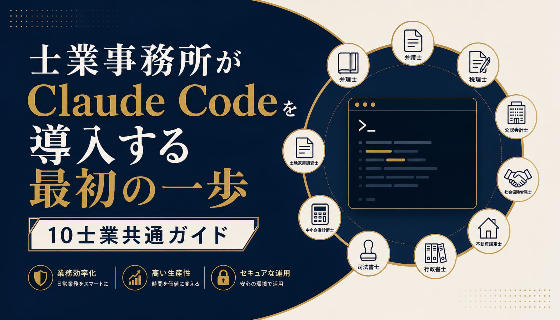 士業事務所がClaude Codeを導入する最初の一歩 10士業共通ガイド