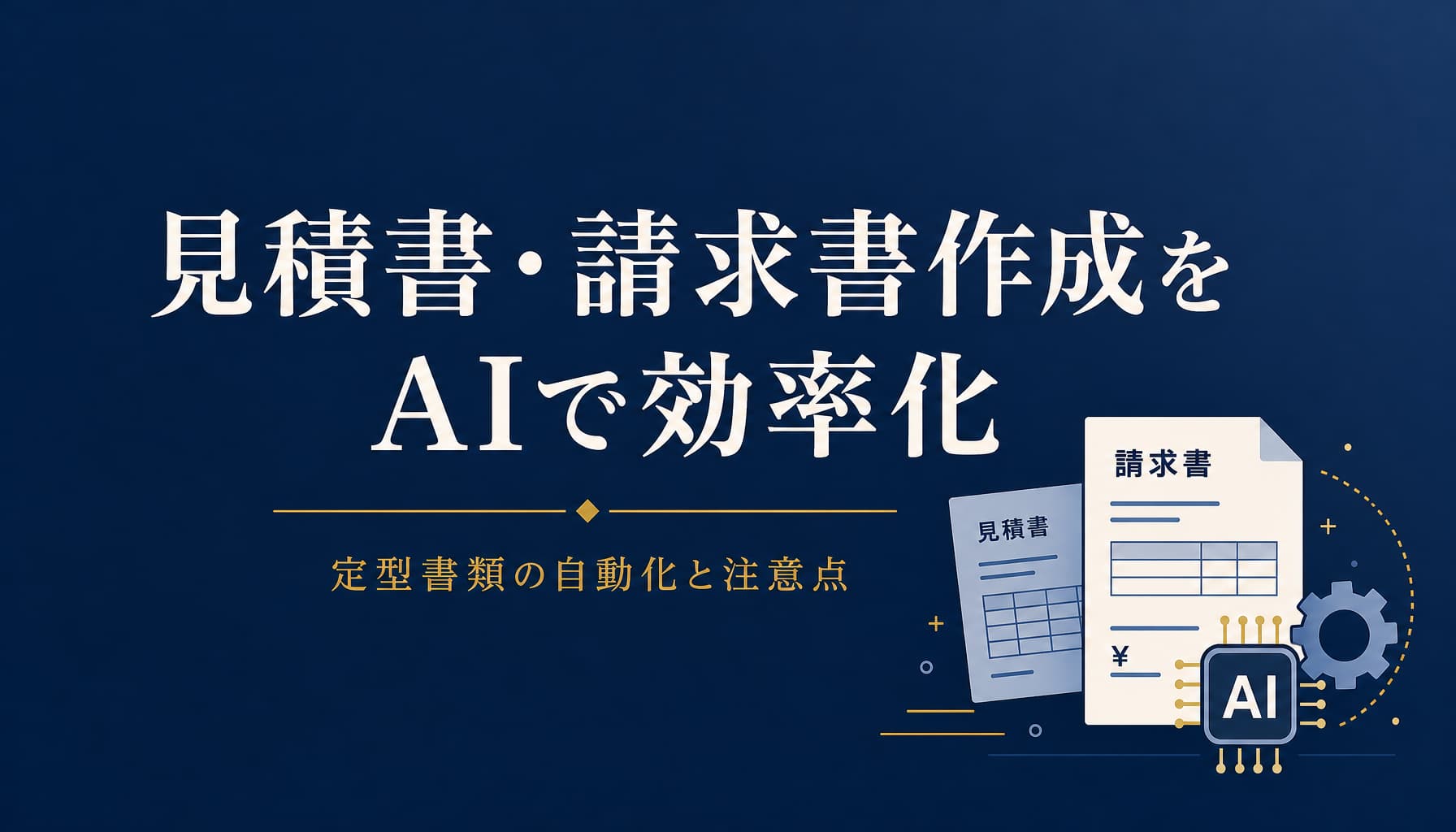 見積書・請求書作成をAIで効率化 定型書類の自動化と注意点