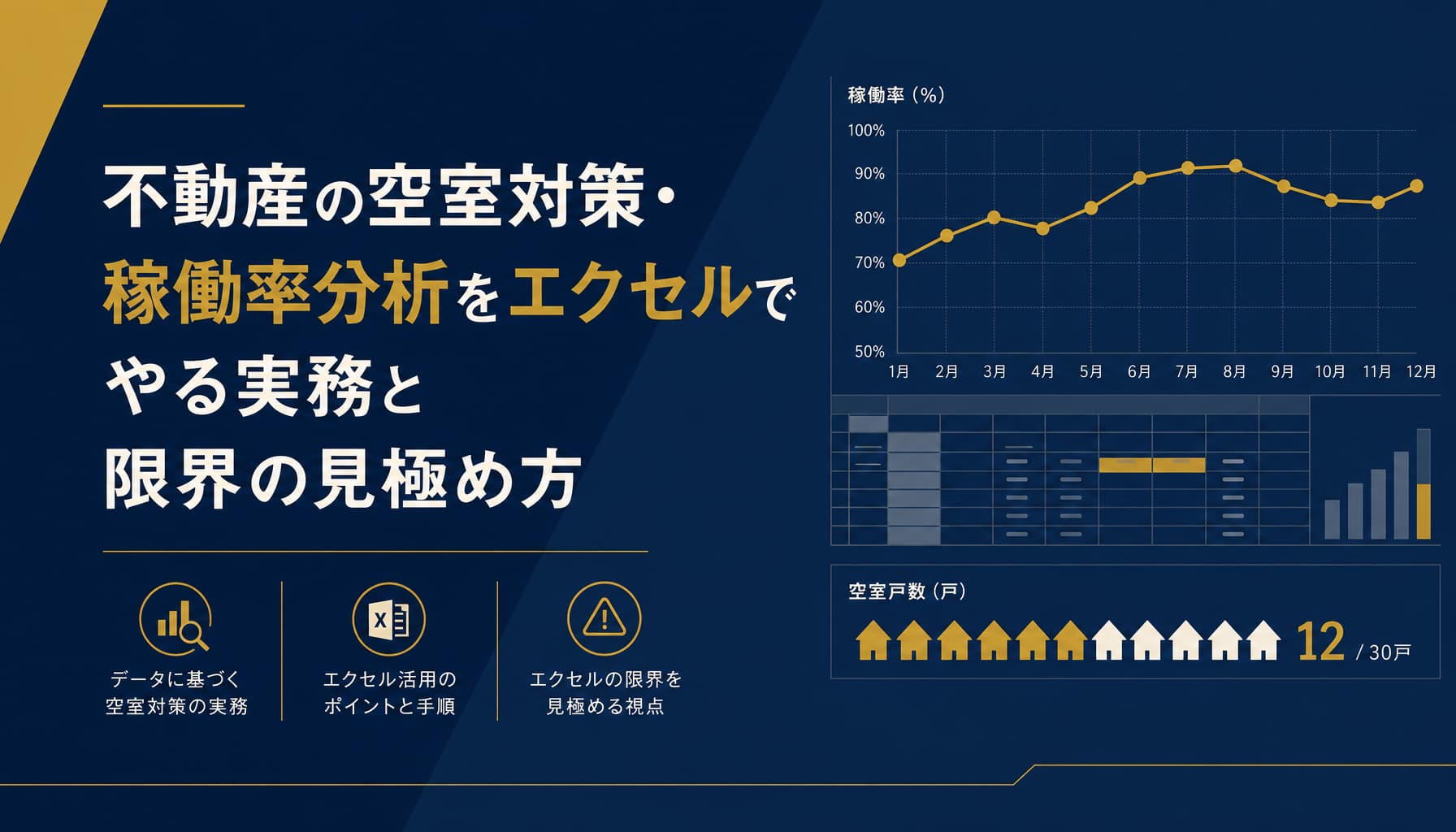 不動産の空室対策・稼働率分析をエクセルでやる実務と限界の見極め方