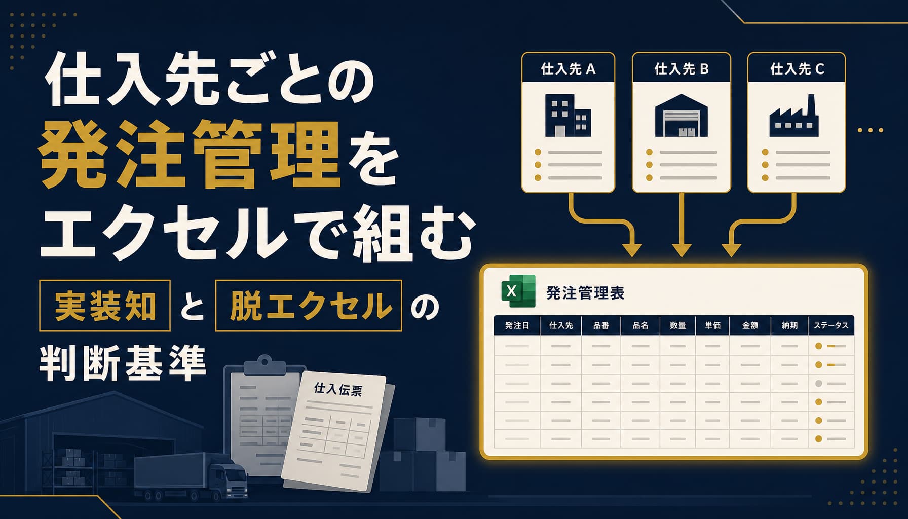 仕入先ごとの発注管理をエクセルで組む実装知と脱エクセルの判断基準