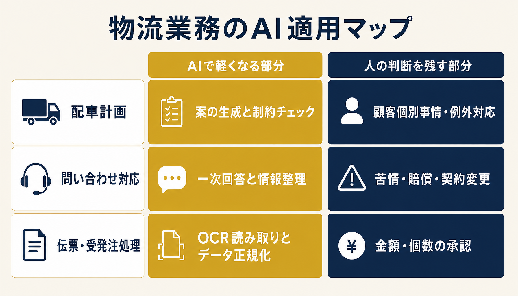 図1: 物流業務のAI適用マップ